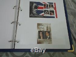 Mariage Royal Prince William Kate 3 Collection D’albums De Timbres De Luxe 150+ M / S Plus