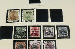 Massive Poland Stamp Collection 3 Albums Complets De Schaubek 1918-1973 Avec Des Pierres Précieuses