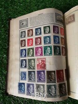 Monde Stamp Album Contenant Collection De Timbres Hinged