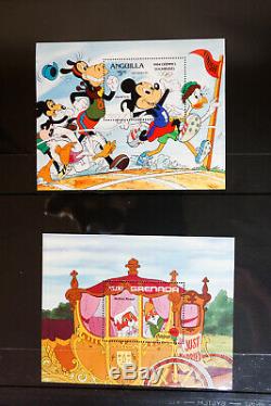 Monnaie Dans Le Monde Entier Vintage Disney Collection De Timbres Dans L'album