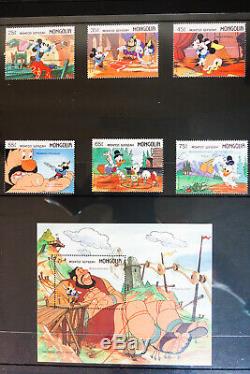 Monnaie Dans Le Monde Entier Vintage Disney Collection De Timbres Dans L'album