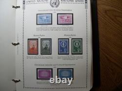 NATIONS UNIES & bureaux 1951-1989 MNH Collection Complète Album Minkus UX1