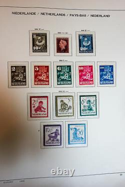Netherlands Mint Stamp Collection 1940s-70s In Schaubek Album