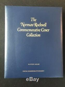 Norman Rockwell Commémorative Collection Couverture Couverture 100 Stamp Set In Album