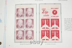 Nous 1968-1995 Collection de 130+ feuillets de brochures neufs sans charnière dans un album