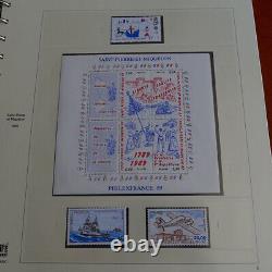 Nouvelle collection de timbres de Saint-Pierre-et-Miquelon 1986-2012 dans des albums Saf neufs