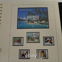 Nouvelle collection de timbres polynésiens français 1983-1998 dans l'album Lindner
