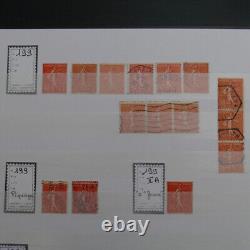 Nouvelle collection de timbres semeurs, oblitérés, dans 2 albums