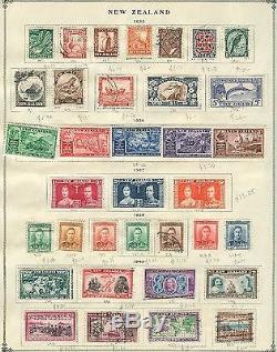 Nouvelle-zélande 1855-1949 M & U Powerful Collection Sur Les Pages D'album Us $ 1,300