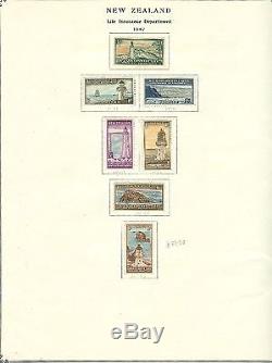 Nouvelle-zélande 1855-1949 M & U Powerful Collection Sur Les Pages D'album Us $ 1,300