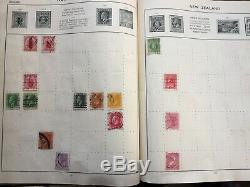 Old Triumph Stamp Album, 10 Cartes, Qv Geo V, 1600 + GB World Collection 1935 Vg