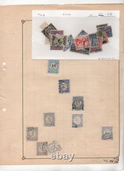 PAYS-BAS 1864-ANNÉES 1950 COLLECTION DE 145 TIMBRES SUR ANCIENNES FEUILLES D'ALBUM TOUS OBLITÉRÉS