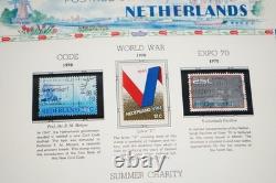 PAYS-BAS ANNÉES 1970-1990 COLLECTION DE PLUS DE 225 TIMBRES NEUFS ET OBLITÉRÉS DANS UN ALBUM WHITE ACE