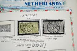 PAYS-BAS années 1850-1960 collection de plus de 475 timbres neufs et oblitérés dans un album White Ace