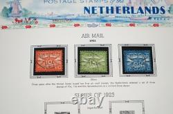 PAYS-BAS années 1850-1960 collection de plus de 475 timbres neufs et oblitérés dans un album White Ace