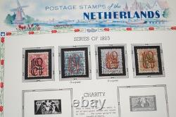 PAYS-BAS années 1850-1960 collection de plus de 475 timbres neufs et oblitérés dans un album White Ace