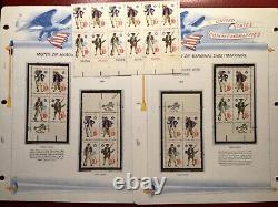 Pages d'album de collection Mega US Bicentennial MNH Sets & Souvenir Sheets 1975-78