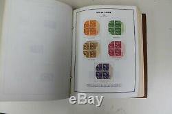 Plus De 150 $ Face Value Stamp Collection Album De Plaque 1930-1974 Blocs (v130)