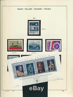 Pologne 1969-1984 Schaubek Album Collection Mnh D'occasion (appx 800+) Gm51