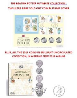 Pré-commande 2017 Ultime Beatrix Potter Stamp Cover Avec Tous Les 9 Pièces Et Album 2016