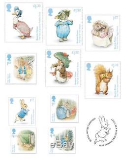 Pré-commande 2017 Ultime Beatrix Potter Stamp Cover Avec Tous Les 9 Pièces Et Album 2016