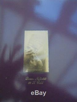 Rare Limited Edition Stamp Album Trésors De Toutankhamon, 2283/5000. 23ct Or
