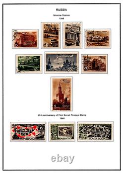 Russie 1866-1946 Collection de plus de 450 timbres neufs et oblitérés dans des pages d'album spéciales