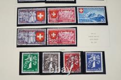 SUIISSE 1860-1970 COLLECTION DE PLUS DE 1 000 TIMBRES CONSERVÉS DANS UN ALBUM SCOTT