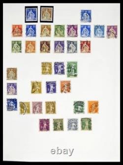SUISSE 1850-1989 MNH MH Utilisé avec Service Feuilles Album de Timbres Scott Collection