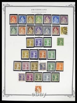SUISSE 1850-1989 MNH MH Utilisé avec Service Feuilles Album de Timbres Scott Collection
