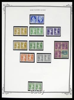 SUISSE 1850-1989 MNH MH Utilisé avec Service Feuilles Album de Timbres Scott Collection