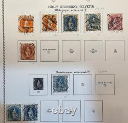 SUISSE Superbe collection de timbres anciens 1958 Album de spécialité Minkus 400+ timbres