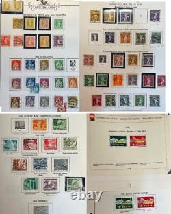SUISSE Superbe collection de timbres anciens 1958 Album de spécialité Minkus 400+ timbres