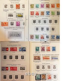 SUISSE Superbe collection de timbres anciens 1958 Album de spécialité Minkus 400+ timbres