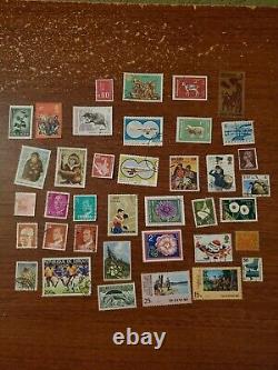 Service de timbres Margrace Livre de collection de timbres avec lot de timbres - Référez-vous aux photos