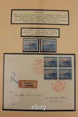 Slovaquie Seconde Guerre Mondiale 1935-1945 2 Albums Exhibition Premium Avec Signature Stamp Collection