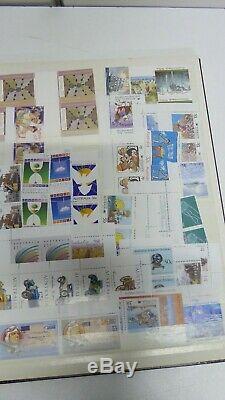 Stamp Collection Vintage Album Mint Timbres Australie Et Chinois Feuilles Blocs