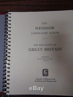 Stanley Gibbons Windsor 4 Vol Grande-bretagne Royaume-uni Collection D'albums Philatéliques 1840-1995