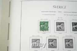 Suède 1858-1961 Collection de plus de 650 timbres neufs et oblitérés dans un album Lighthouse