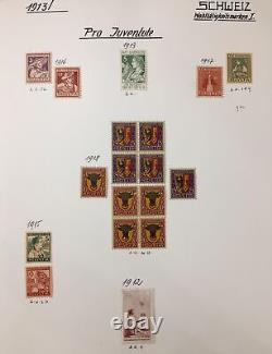 Suisse Bonne Charité 1913/1963 MNH MH Album Collection Environ 500 GM3229 2,4kg