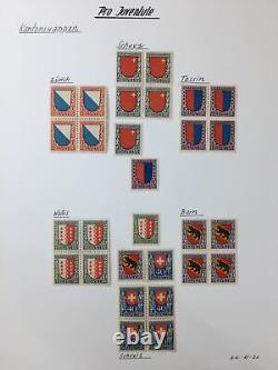 Suisse Bonne Charité 1913/1963 MNH MH Album Collection Environ 500 GM3229 2,4kg