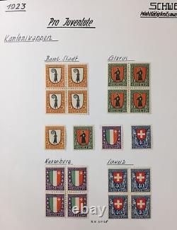 Suisse Bonne Charité 1913/1963 MNH MH Album Collection Environ 500 GM3229 2,4kg