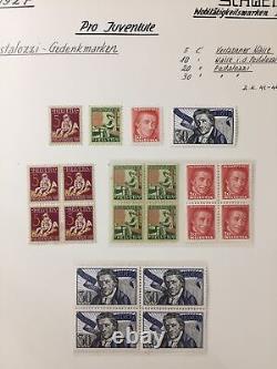 Suisse Bonne Charité 1913/1963 MNH MH Album Collection Environ 500 GM3229 2,4kg