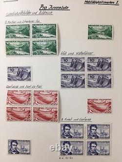 Suisse Bonne Charité 1913/1963 MNH MH Album Collection Environ 500 GM3229 2,4kg