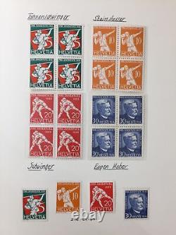 Suisse Bonne Charité 1913/1963 MNH MH Album Collection Environ 500 GM3229 2,4kg