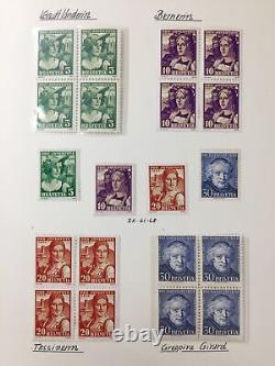 Suisse Bonne Charité 1913/1963 MNH MH Album Collection Environ 500 GM3229 2,4kg