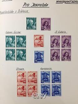 Suisse Bonne Charité 1913/1963 MNH MH Album Collection Environ 500 GM3229 2,4kg