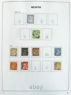Suisse, Bureaux et Collection ONU 1854-1992 en 2 grands albums DAVO