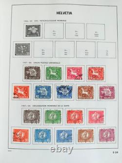 Suisse, Bureaux et Collection ONU 1854-1992 en 2 grands albums DAVO