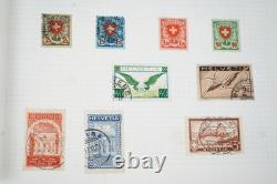 Suisse : collection de plus de 1 250 timbres usagés conservés dans un album